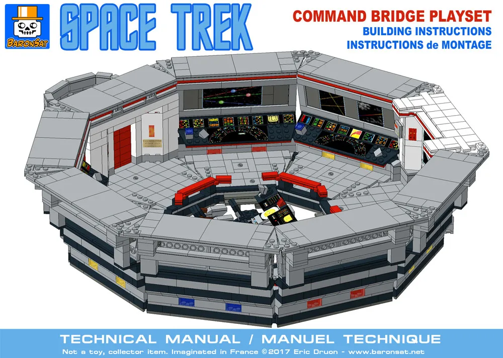 TOS moc instructions star trek enterprise brige lego
